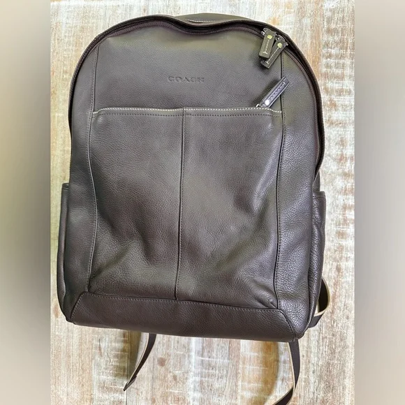 Coach | Bags | Coach Brown Leather Backpack With Minimalist  display picture 2